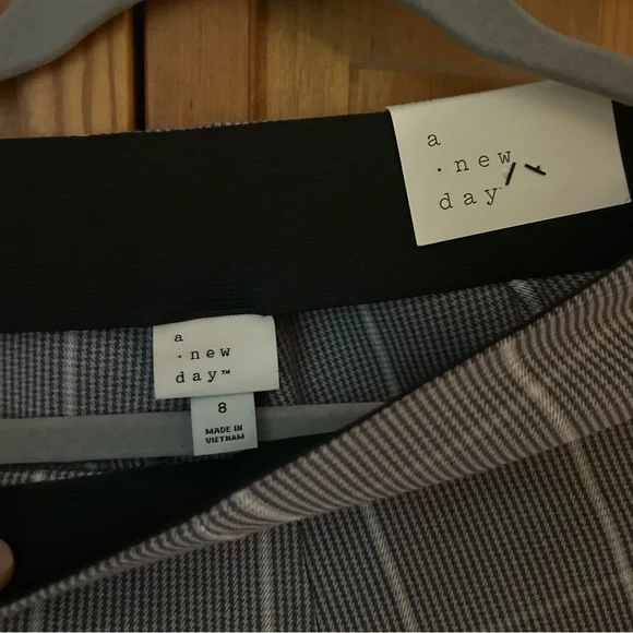 A New Day Black and Gray Plaid Pants - Picture 2 of 4